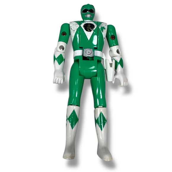 Bandai Mighty Morphin Power Rangers Green Ranger Figure Flip Head Loose 1993 - Picture 1 of 8